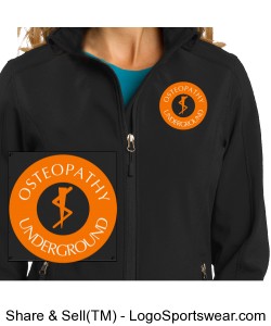 Ladies Black Soft Shell Jacket Design Zoom
